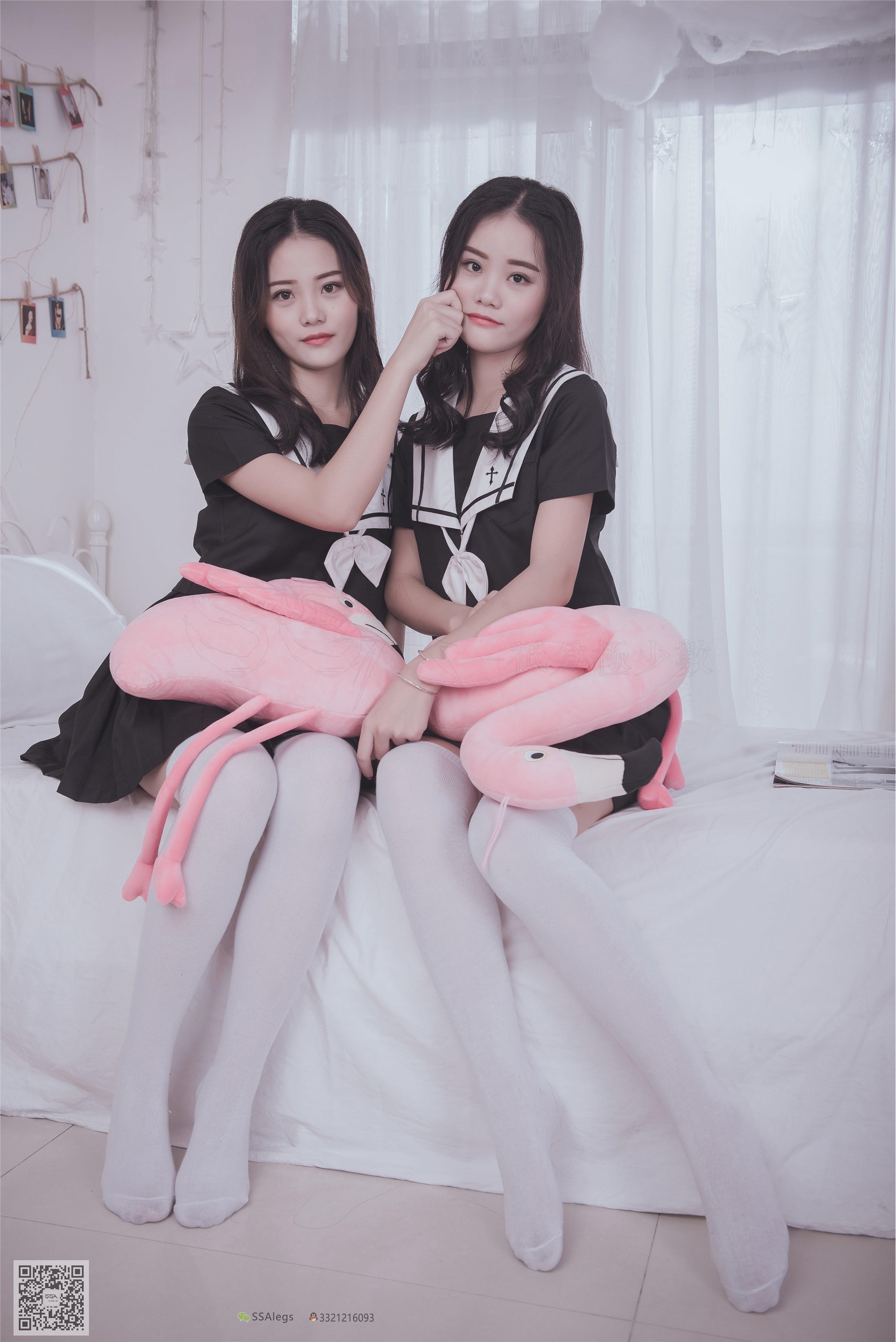 SSA丝社 NO.028 青青姐妹 姐妹花的JK情